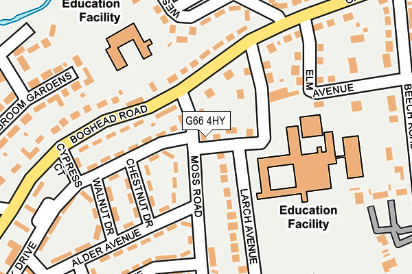G66 4HY map - OS OpenMap – Local (Ordnance Survey)