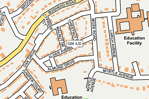 G66 4JD map - OS OpenMap – Local (Ordnance Survey)