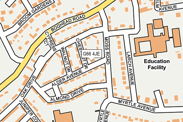 G66 4JE map - OS OpenMap – Local (Ordnance Survey)