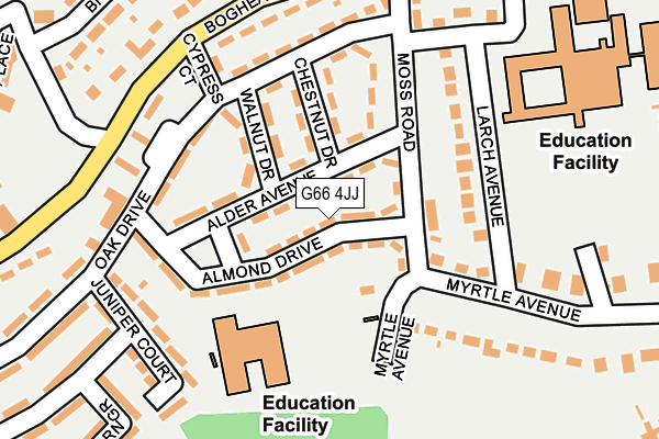 G66 4JJ map - OS OpenMap – Local (Ordnance Survey)