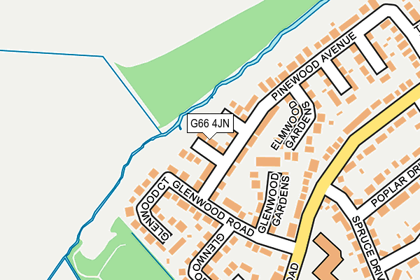 G66 4JN map - OS OpenMap – Local (Ordnance Survey)