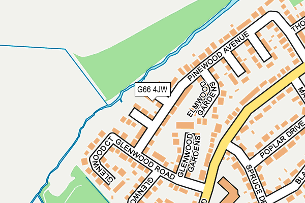 G66 4JW map - OS OpenMap – Local (Ordnance Survey)