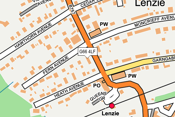 G66 4LF map - OS OpenMap – Local (Ordnance Survey)