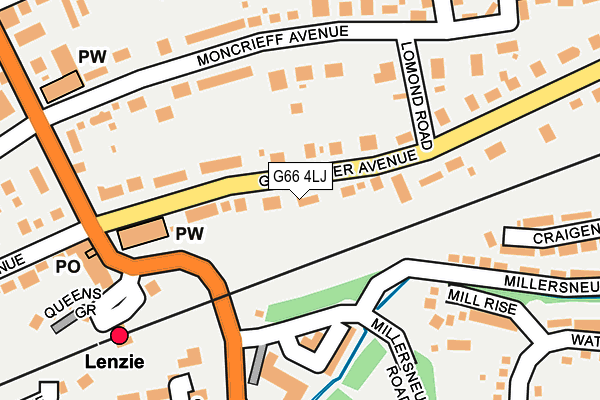 G66 4LJ map - OS OpenMap – Local (Ordnance Survey)