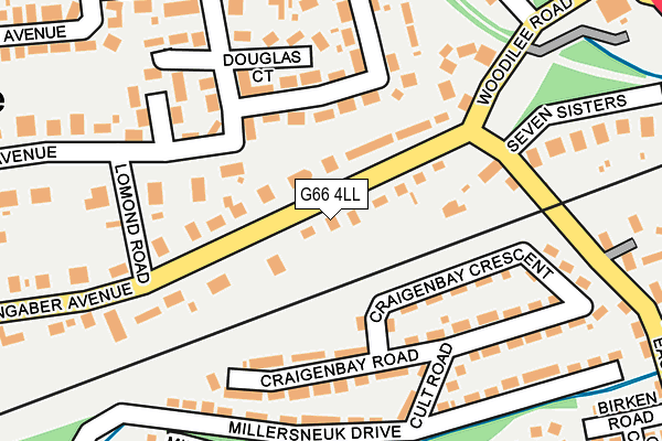 G66 4LL map - OS OpenMap – Local (Ordnance Survey)