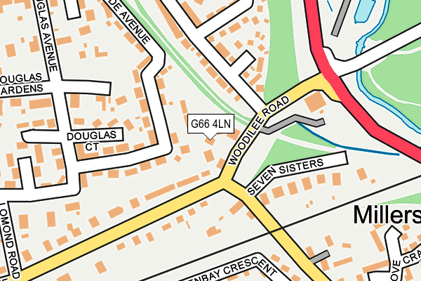 G66 4LN map - OS OpenMap – Local (Ordnance Survey)