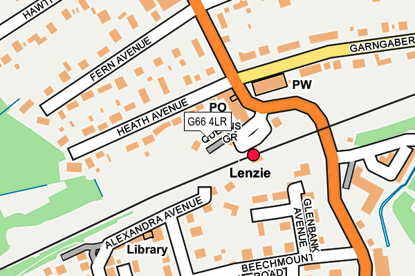 G66 4LR map - OS OpenMap – Local (Ordnance Survey)