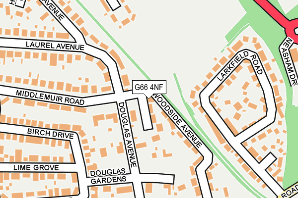 G66 4NF map - OS OpenMap – Local (Ordnance Survey)