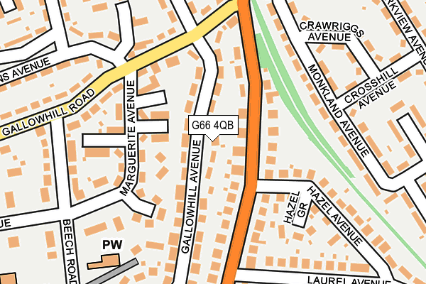 G66 4QB map - OS OpenMap – Local (Ordnance Survey)
