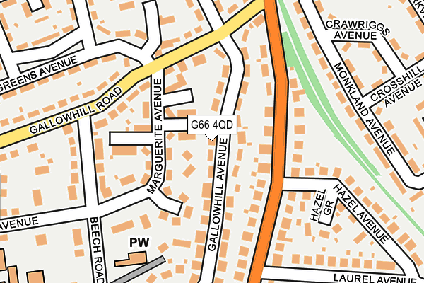 G66 4QD map - OS OpenMap – Local (Ordnance Survey)