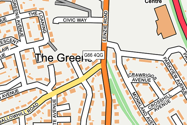 G66 4QG map - OS OpenMap – Local (Ordnance Survey)