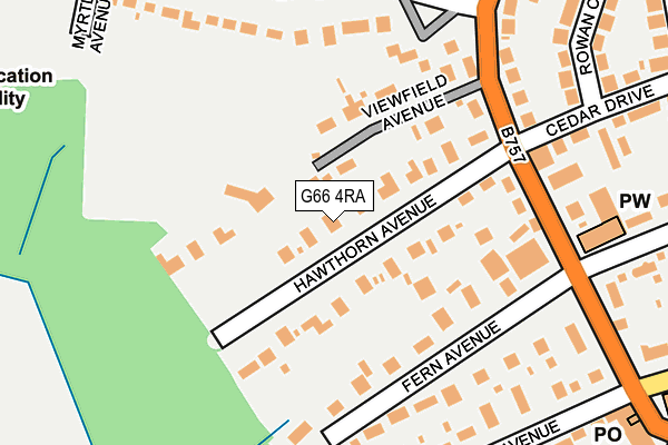 G66 4RA map - OS OpenMap – Local (Ordnance Survey)