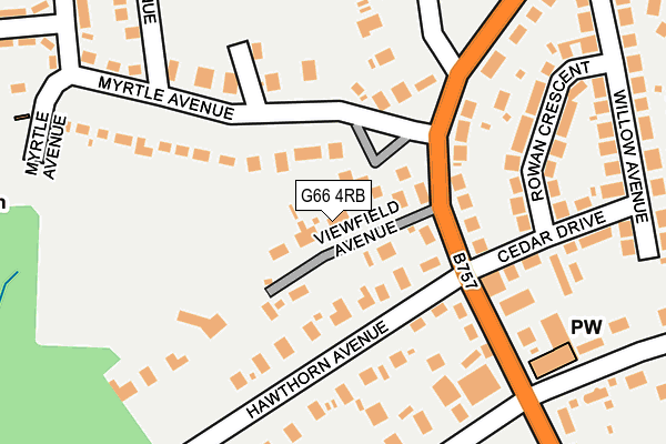 G66 4RB map - OS OpenMap – Local (Ordnance Survey)