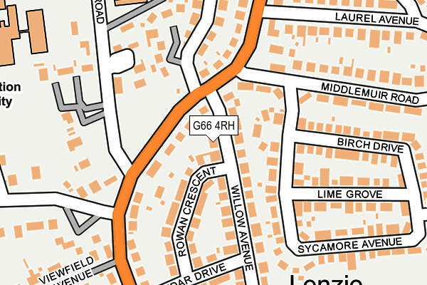 G66 4RH map - OS OpenMap – Local (Ordnance Survey)