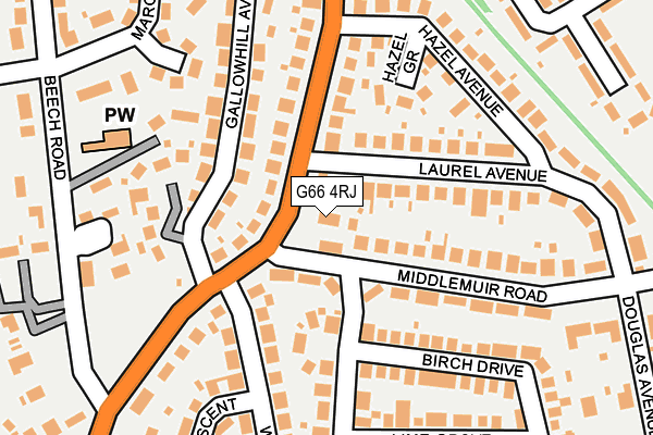 G66 4RJ map - OS OpenMap – Local (Ordnance Survey)