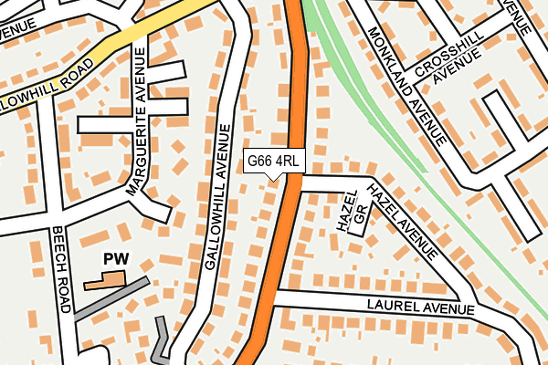 G66 4RL map - OS OpenMap – Local (Ordnance Survey)