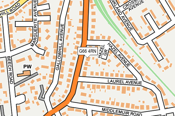 G66 4RN map - OS OpenMap – Local (Ordnance Survey)