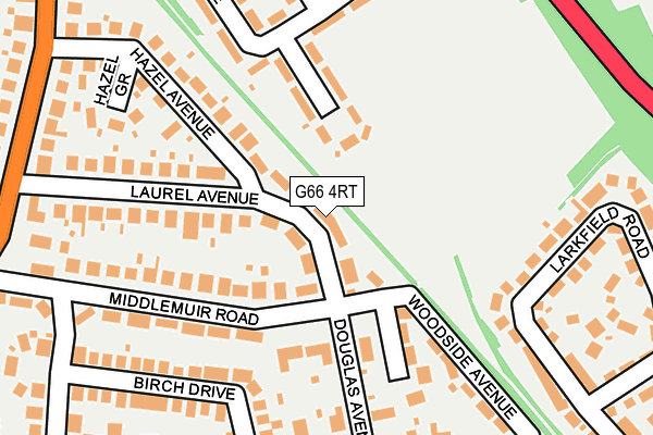 G66 4RT map - OS OpenMap – Local (Ordnance Survey)
