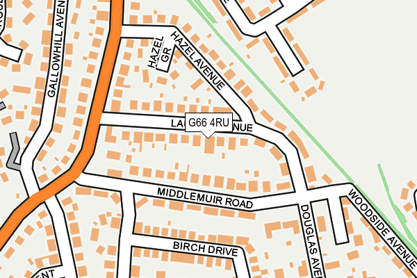 G66 4RU map - OS OpenMap – Local (Ordnance Survey)