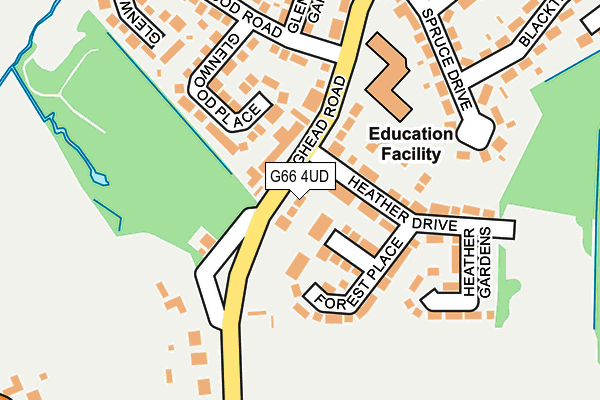 G66 4UD map - OS OpenMap – Local (Ordnance Survey)
