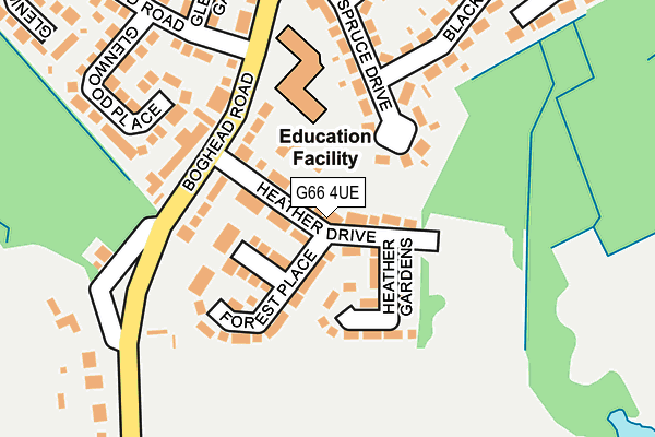 G66 4UE map - OS OpenMap – Local (Ordnance Survey)