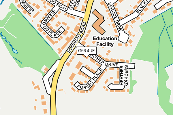 G66 4UF map - OS OpenMap – Local (Ordnance Survey)