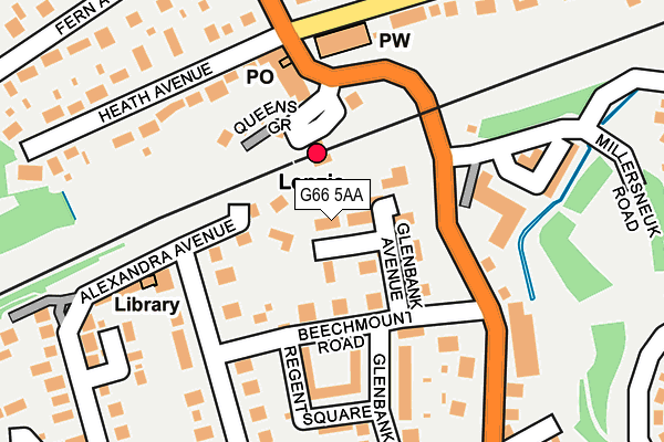 G66 5AA map - OS OpenMap – Local (Ordnance Survey)