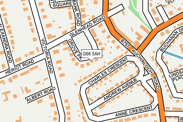 G66 5AH map - OS OpenMap – Local (Ordnance Survey)