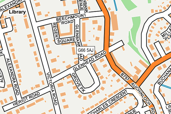G66 5AJ map - OS OpenMap – Local (Ordnance Survey)