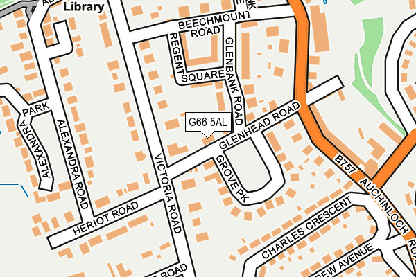 G66 5AL map - OS OpenMap – Local (Ordnance Survey)