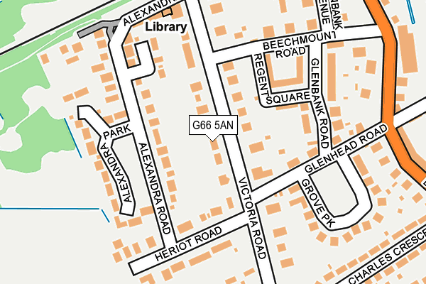 G66 5AN map - OS OpenMap – Local (Ordnance Survey)