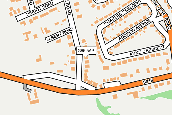 G66 5AP map - OS OpenMap – Local (Ordnance Survey)