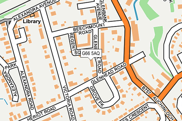 G66 5AQ map - OS OpenMap – Local (Ordnance Survey)