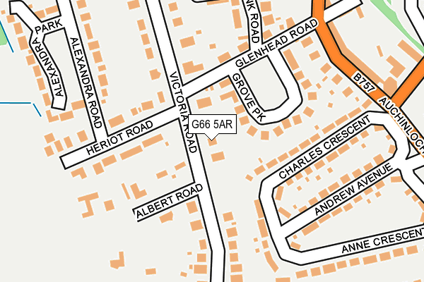 G66 5AR map - OS OpenMap – Local (Ordnance Survey)