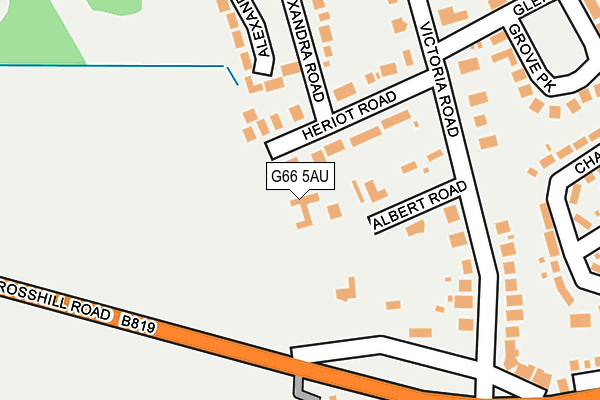 G66 5AU map - OS OpenMap – Local (Ordnance Survey)