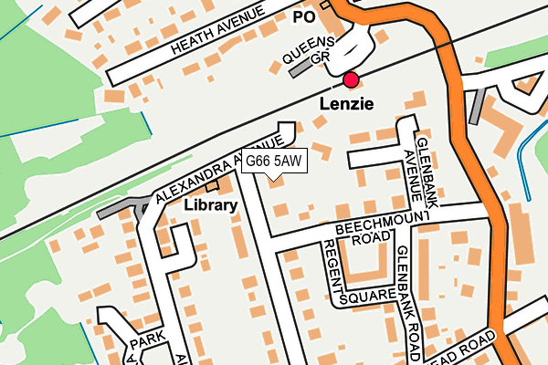 G66 5AW map - OS OpenMap – Local (Ordnance Survey)