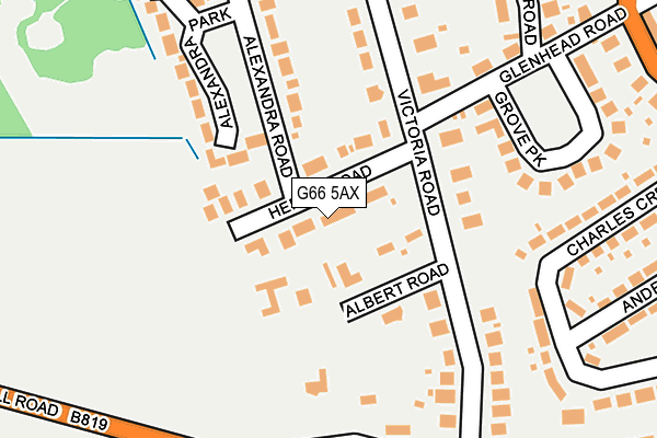 G66 5AX map - OS OpenMap – Local (Ordnance Survey)