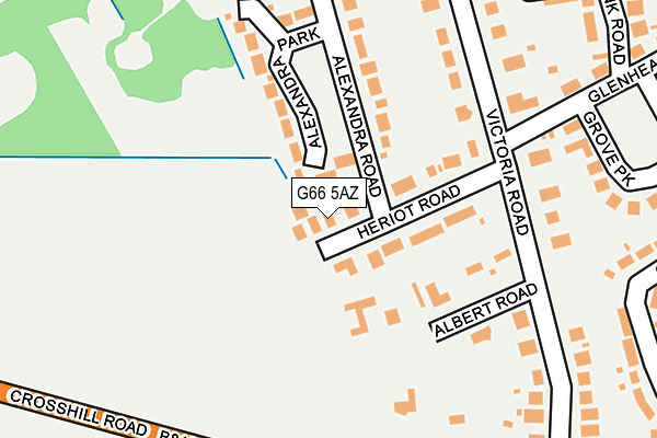 G66 5AZ map - OS OpenMap – Local (Ordnance Survey)