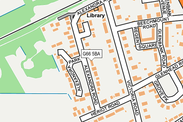 G66 5BA map - OS OpenMap – Local (Ordnance Survey)