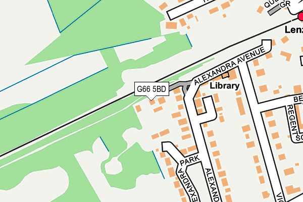 G66 5BD map - OS OpenMap – Local (Ordnance Survey)