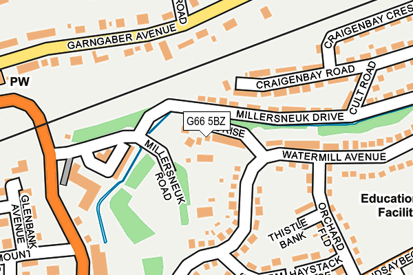 G66 5BZ map - OS OpenMap – Local (Ordnance Survey)