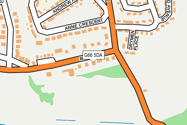 G66 5DA map - OS OpenMap – Local (Ordnance Survey)