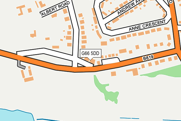 G66 5DD map - OS OpenMap – Local (Ordnance Survey)