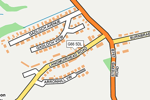 G66 5DL map - OS OpenMap – Local (Ordnance Survey)