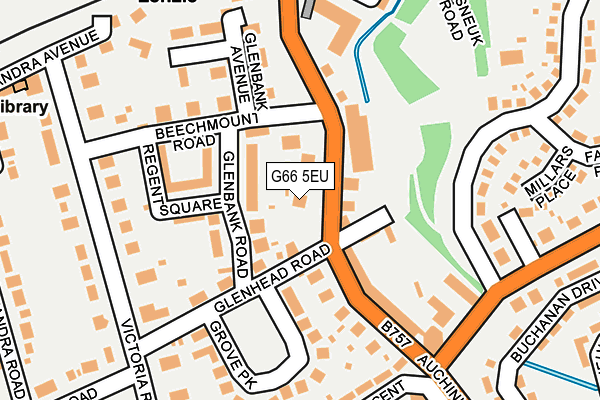 G66 5EU map - OS OpenMap – Local (Ordnance Survey)