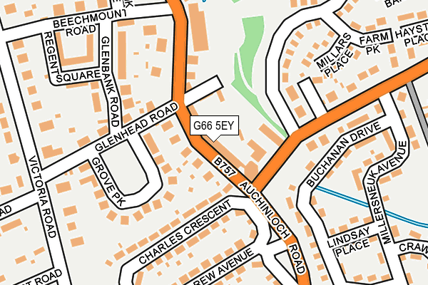 G66 5EY map - OS OpenMap – Local (Ordnance Survey)