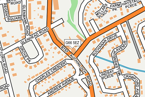 G66 5EZ map - OS OpenMap – Local (Ordnance Survey)