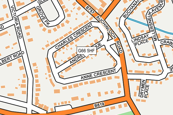 G66 5HF map - OS OpenMap – Local (Ordnance Survey)