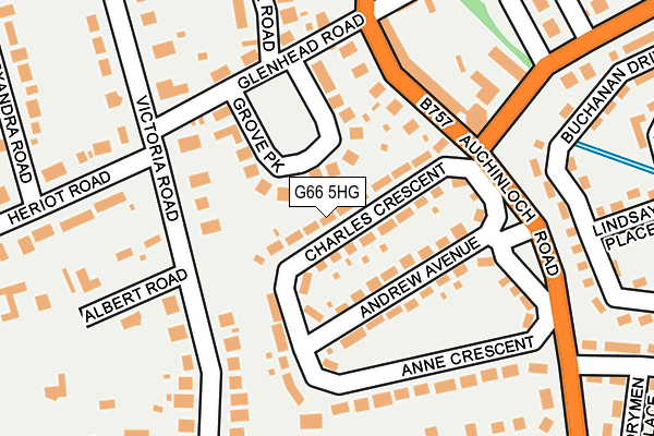 G66 5HG map - OS OpenMap – Local (Ordnance Survey)