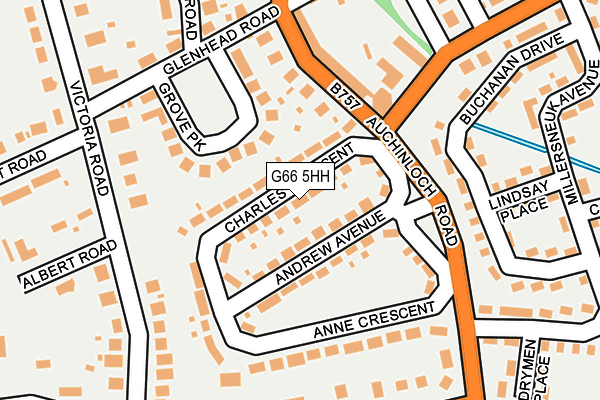 G66 5HH map - OS OpenMap – Local (Ordnance Survey)